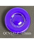 13mm Aluminum Center Tear Vial Seals, Purple, Bag of 1,000