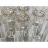ISO 10R clear open sterile vials in the nested vial tray