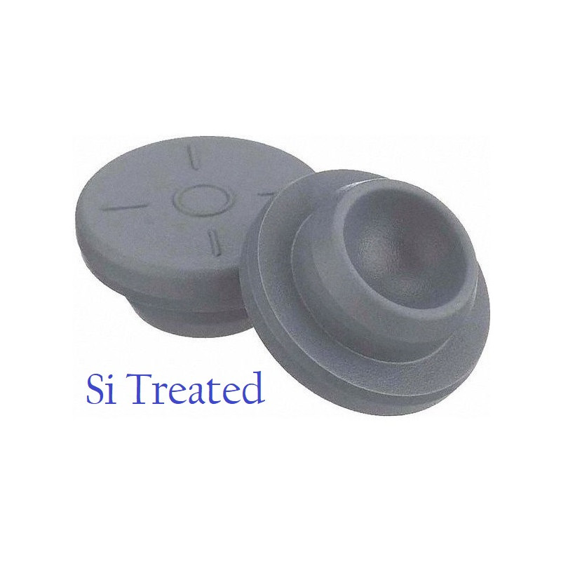 20mm Vial Stopper, Silicone Treated Round Bottom (SPG), Bag of 2,500
