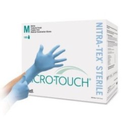 Medium MICRO-TOUCH® Nitrile Sterile Exam Gloves (NITRATEX®), pack of 50 pair, catalog 6034152