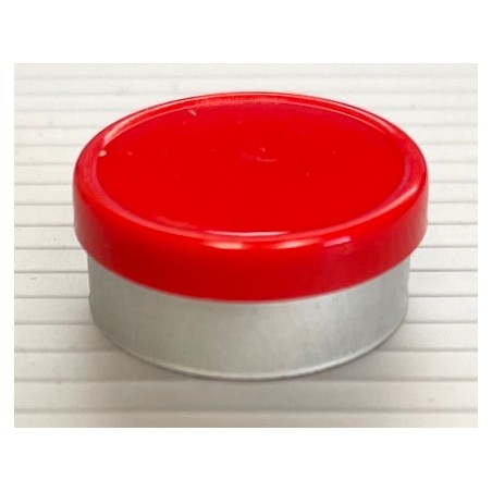 Red 20mm Flip Cap Vial Seal, Glossy Finish, 6-Petal, Bag of 1,000