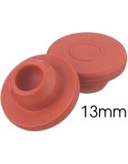 13mm Red Rubber Vial Stoppers, Bag of 1,000