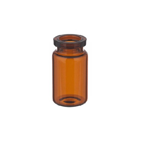 5ml Shorty ISO 6R Amber Glass Serum Vial, 22x40mm ODxH. USP Type 1 amber borosilicate glass. Pharmaceutical quality.