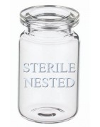 ISO 6R Clear Open Sterile Vials, 22x40mm, Nested Tray of 96 pieces