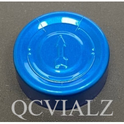 20mm Full Tear Off Aluminum Vial Seals, Sapphire Blue, Pack of 100