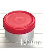 Red 13mm West Matte Flip Cap Vial Seals, Sample Pack of 10pc