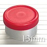 Red 13mm West Matte Flip Cap Vial Seals, Sample Pack of 10pc