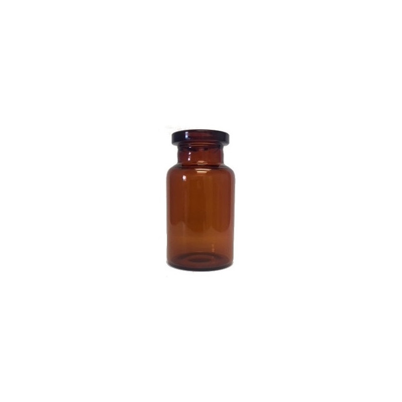 ISO 10R 10ml Amber Serum Vials, 24x45mm, USP Type 1 borosilicate amber glass, tray of 165 pieces