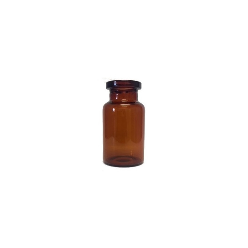 ISO 10R 10ml Amber Serum Vials, 24x45mm, USP Type 1 borosilicate amber glass, tray of 252 pieces