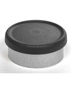 20mm Black Matte Flip Cap Vial Seals, Washed Quality Generic, Bag of 1000