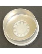 White 20mm USA Glossy Flip Cap Vial Seals, Bag of 1,000