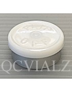 20mm White Flip Off® Vial Seals, West Pharma, pack of 100 pieces. QCVIALZ catalog no. FO20WHT-100