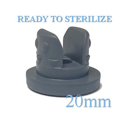 Ready to Sterilize 20mm Vial Stoppers, Lyophilization 2-Leg, lot labeled resealable bag of 2,500 pieces Ready to Sterilize 20mm Vial Stoppers, Lyophilization 2-Leg, lot labeled resealable bag of 2,500 pieces