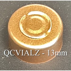 13mm Aluminum Center Tear Vial Seals, Copper, Bag of 1,000