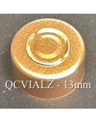 13mm Aluminum Center Tear Vial Seals, Copper, Bag of 1,000
