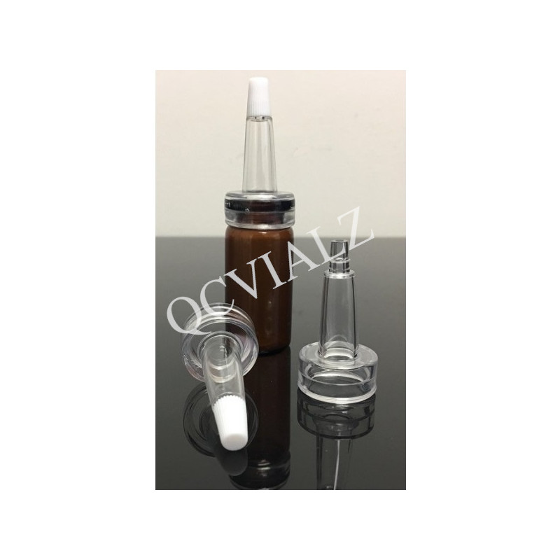 Trumpet Droppers for 20mm Crimp Serum Vials, Pack of 25 pieces. QCVIALZ catalog no. TD20-25