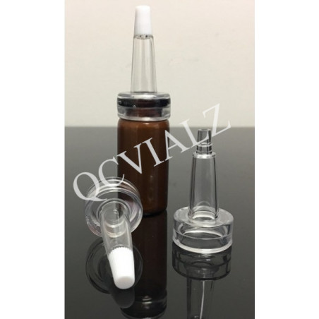 Trumpet Droppers for 20mm Crimp Serum Vials, Pack of 25 pieces. QCVIALZ catalog no. TD20-25 Trumpet Droppers for 20mm Crimp Serum Vials, Pack of 25 pieces. QCVIALZ catalog no. TD20-25