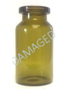 10ml Honey Wheat Amber Vials, 24x47mm, damaged tray of 200