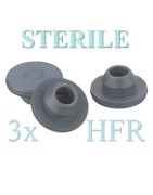 Sterile 13mm Round Bottom Vial Stoppers, HFR Triple Bagged, Bag of 1,000 pieces
