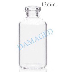 10mL Clear Serum Vial, 13mm crimp, damaged partial ream of 235-247pc