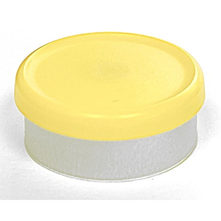 20mm Yellow Matte Flip Cap Vial Seals, Quality Generic, Pack of 100