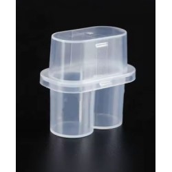 ISO 2R Plastic Vial Boxes, 2 Vial Capacity, Pack of 5