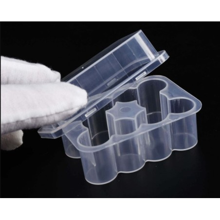 ISO 2R Plastic Vial Boxes, 10 Vial Capacity, Pack of 5