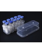 ISO 2R Plastic Vial Boxes, 10 Vial Capacity, Pack of 5