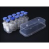 ISO 2R Plastic Vial Boxes, 10 Vial Capacity, Pack of 5