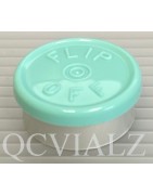 20mm Faded Turquoise Blue Flip Off® Vial Seals, West Pharma, Bag of 1,000