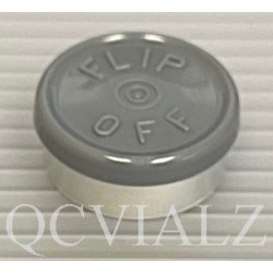 20mm Dark Gray Flip Off® Vial Seals, West Pharma, Pk of 100, QCVIALZ catalog no. FO20DGY-100