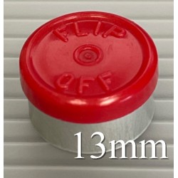 Red 13mm Flip Off® Vial Seals, West Pharmaceutical, Pack of 100