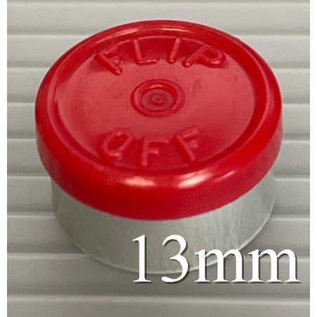 Red 13mm Flip Off® Vial Seals, West Pharmaceutical, Pack of 100
