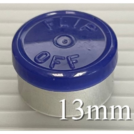 Dark Blue 13mm Flip Off® Vial Seals, West Pharmaceutical, Bag of 1,000