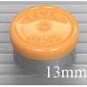 Faded Light Orange 13mm Flip Off® Vial Seals, West Pharmaceutical, Pack of 100
