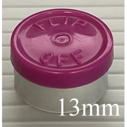 Burgundy Violet 13mm Flip Off® Vial Seals, West Pharmaceutical, Bag of 1,000
