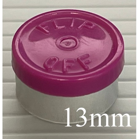 Burgundy Violet 13mm Flip Off® Vial Seals, West Pharmaceutical, Bag of 1,000