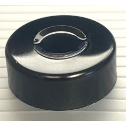 Black 20mm Center Tear Smooth Unlined Aluminum Vial Seals, Bag of 1000