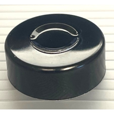 Black 20mm Center Tear Smooth Unlined Aluminum Vial Seals, Bag of 1000