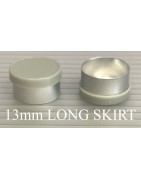 Standard Gray 13mm Long Skirt Flip Cap Vial Seal, Bag of 1,000