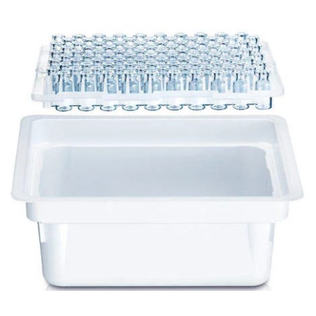 ISO 2R Clear Open Sterile Vials, Protective Nested Sleeve Tub, Tray of 100