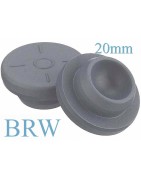 20mm Round Bottom Stopper, USP Bromobutyl, BRW, Bag of 2,500