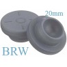 20mm Round Bottom Stopper, USP Bromobutyl, BRW, Bag of 2,500