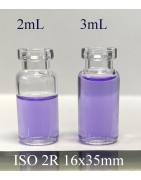 ISO 2R Clear Open Sterile Vials, RTU Nested Small Tray, Manual Fill, 100pc