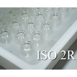 ISO 2R Clear Open Sterile Vials, RTU Nested Small Tray, Manual Fill, 100pc