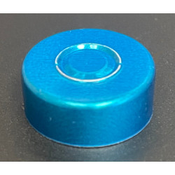 Metallic Blue 20mm Center Tear Smooth Unlined Aluminum Vial Seals, Bag of 1000