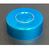 Metallic Blue 20mm Center Tear Smooth Unlined Aluminum Vial Seals, Bag of 1000