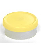 20mm Yellow Matte Flip Cap Vial Seals, Quality Generic, Bag of 1,000