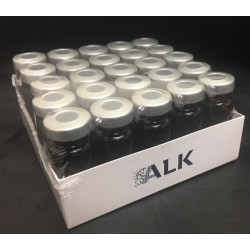 ALK 10mL Sterile AMBER Serum Vials, Silver Seals, Pack of 25