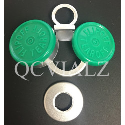 West 20mm Flip Off-Tear Off® Vial Seals, Green, Bag 1000